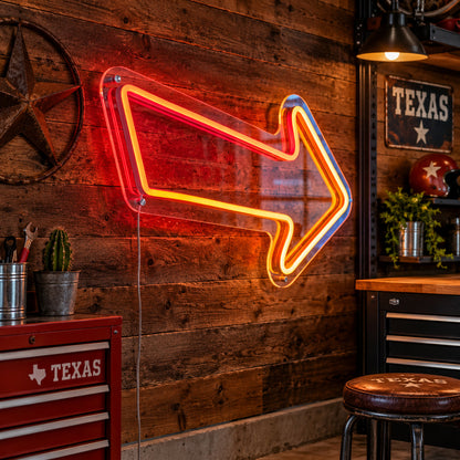 Right Arrow Vintage LED Neon Sign Wall Neon Signs - Main Product Image