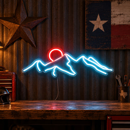 Mountain Desert Sunset LED Neon Sign Wall Neon Signs - Main Product Image