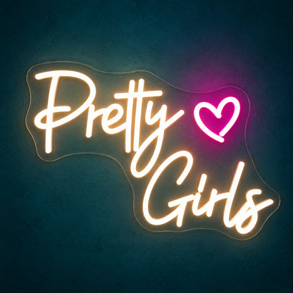 Pretty Girl LED Neon Sign Dimmable Wall Light - Main Product Image