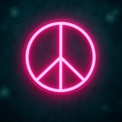 Peace Symbol LED Neon Sign Window Glow Symbol - Main Product Image