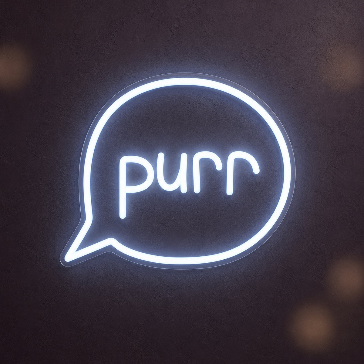 Purr Cat LED Neon Sign Dimmable Wall Light - Main Product Image