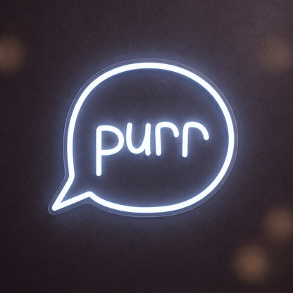 Purr Cat LED Neon Sign Dimmable Wall Light - Main Product Image