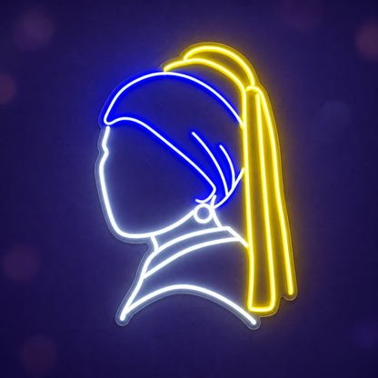 Girl With Pearl Earrings Neon Sign - Main Product Image