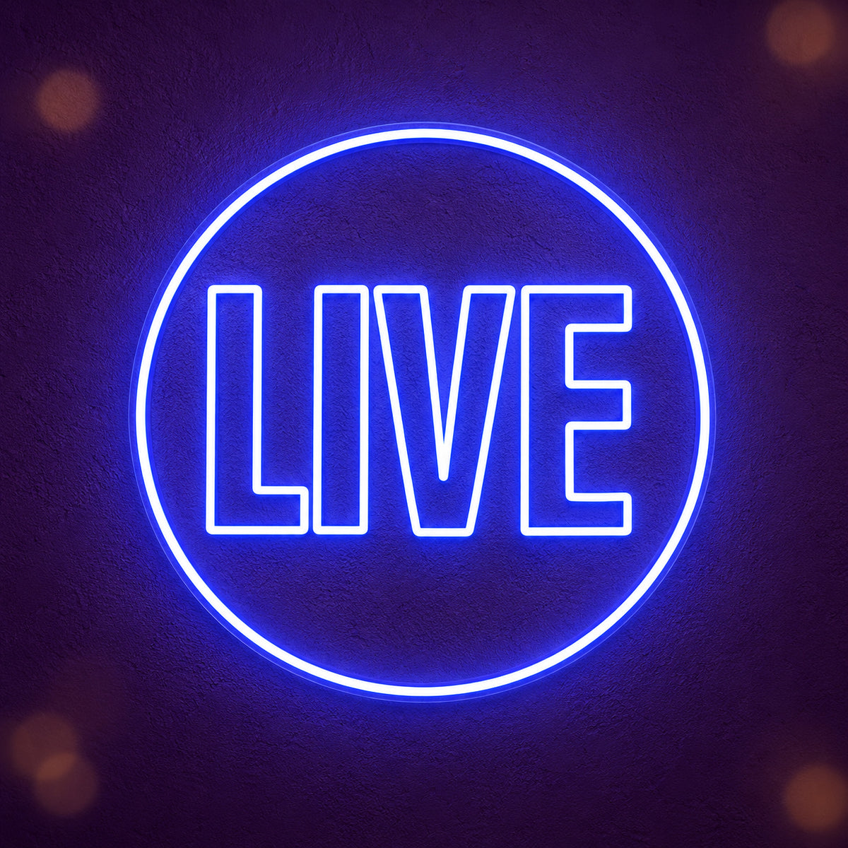 Live LED Neon Sign Circle Vine Badge - Main Product Image