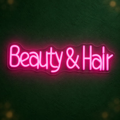 Beauty and Hair LED Neon Sign Dimmable Wall Light - Main Product Image