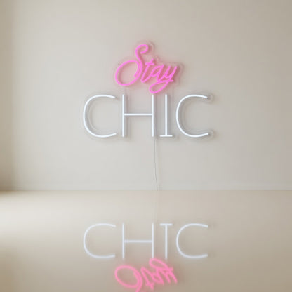 Stay Chic LED Neon Sign Dimmable Wall Light - Main Product Image
