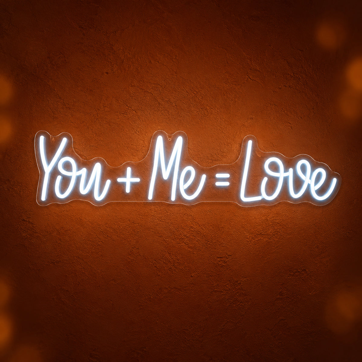 You+Me=Love LED Neon Sign for Wedding Light Up Party Decor - Main Product Image