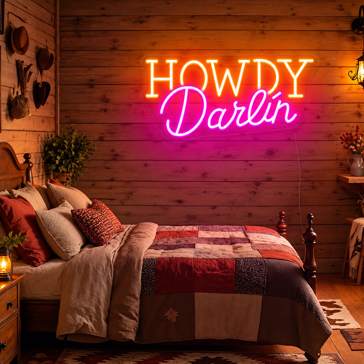 Howdy Darlin Bedroom LED Neon Sign Wall Neon Signs - Main Product Image