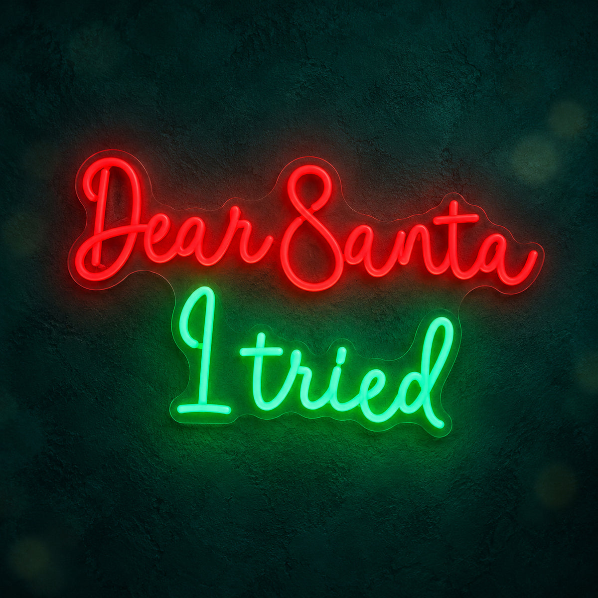 Dear Santa I tried Christmas Neon Light - Main Product Image