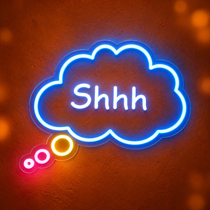 Shhh Keep Quiet And People Sleeping LED Neon Sign Dimmable Wall Light - Main Product Image