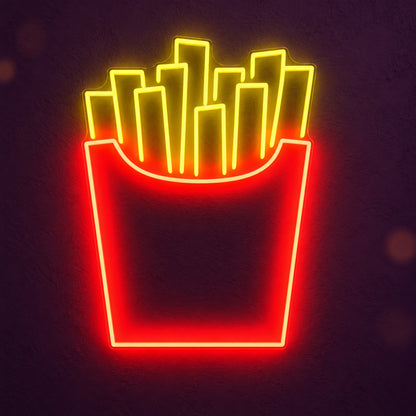 French Fries LED Neon Sign Dimmable Wall Light - Main Product Image