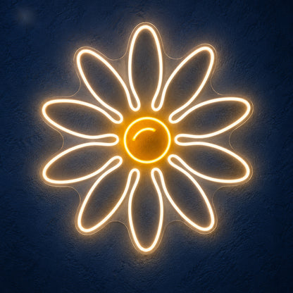 Daisy Flower LED Neon Sign for Salon Light Up Business Decor - Main Product Image