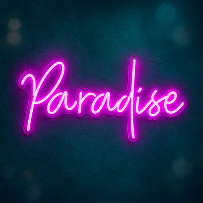 Paradise LED Neon Sign Mural Wall Script - Main Product Image