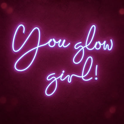 You Glow Girl LED Neon Sign Handheld Scene Script - Main Product Image