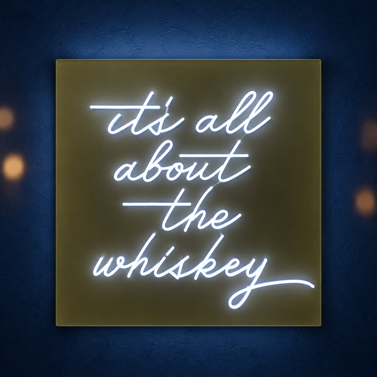 It's All About The Whiskey LED Neon Sign Dimmable Wall Light - Main Product Image