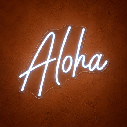 Aloha LED Neon Sign Porch Style Script - Main Product Image