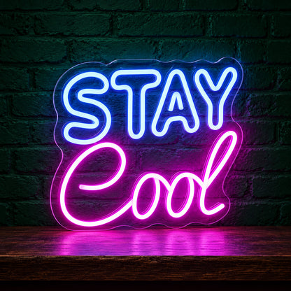 Stay Cool Neon Sign LED Neon Sign Dimmable Wall Light - Main Product Image