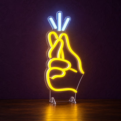 Finger Snapping LED Neon Sign Dimmable Wall Light - Main Product Image