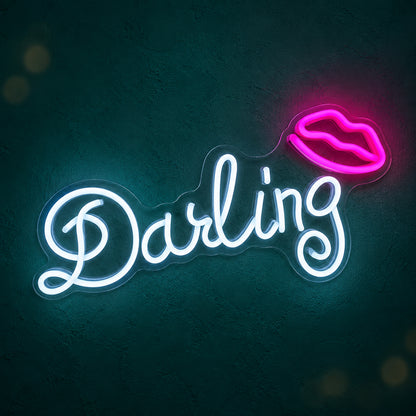 Darling LED Neon Sign for Wedding Light Up Party Decor - Main Product Image