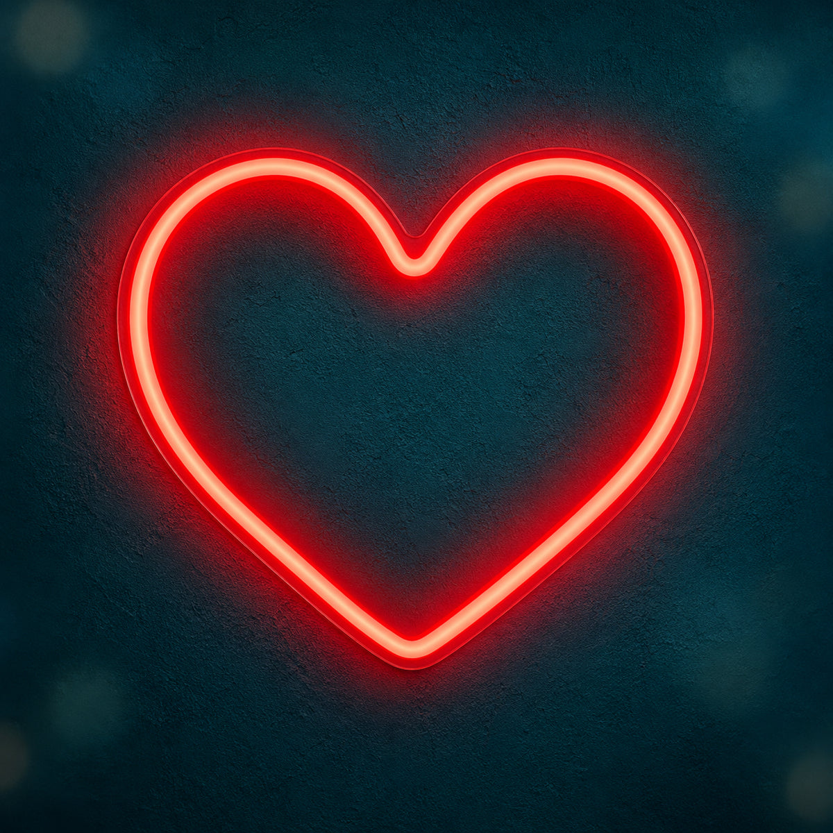 Heart LED Neon Sign for Man Cave Dimmable Wall Decor - Main Product Image