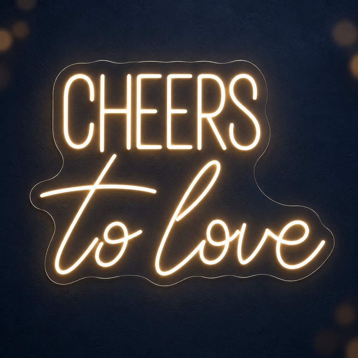Cheers to Love LED Neon Sign for Kids Room Dimmable Wall Decor - Main Product Image