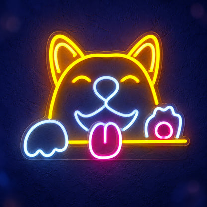Corgi Dog LED Neon Sign for Man Cave Dimmable Wall Decor - Main Product Image