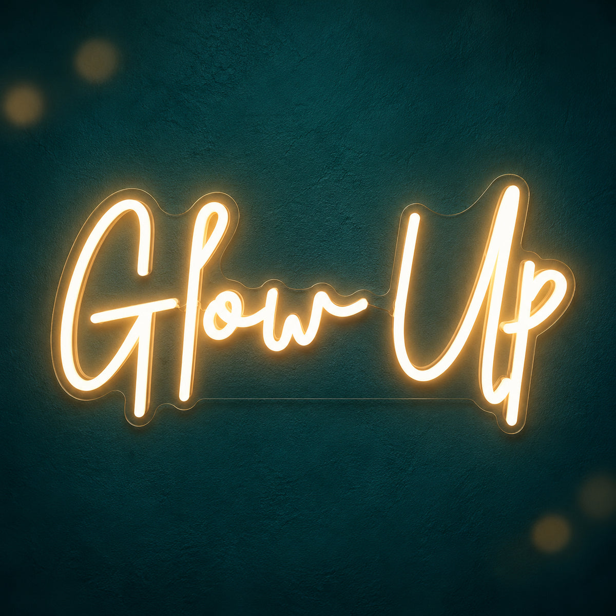 Glow Up LED Neon Sign Clean Script Design - Main Product Image