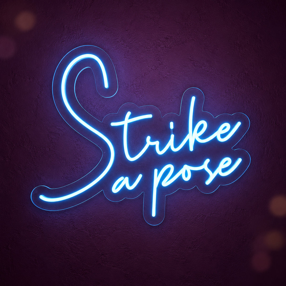 Strike a Pose LED Neon Sign Dimmable Wall Light - Main Product Image