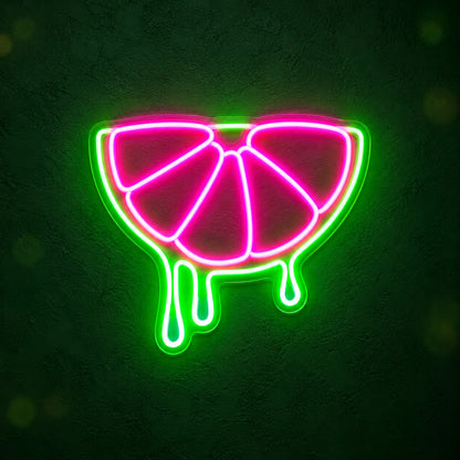 Orange Slice LED Neon Sign for Bar Light Up Business Decor - Main Product Image
