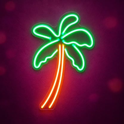 Palm Tree LED Neon Sign Sunset Scene Palm - Main Product Image