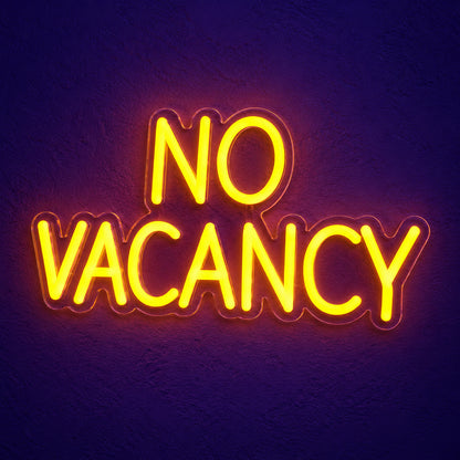 No Vacancy LED Neon Sign Dimmable Wall Light - Main Product Image