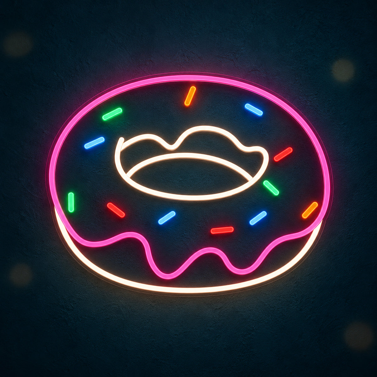 Glowing Sweet Donut Neon Sign - Main Product Image
