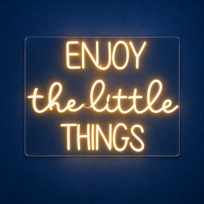 Enjoy The Little Things LED Neon Sign Dimmable Wall Light - Main Product Image