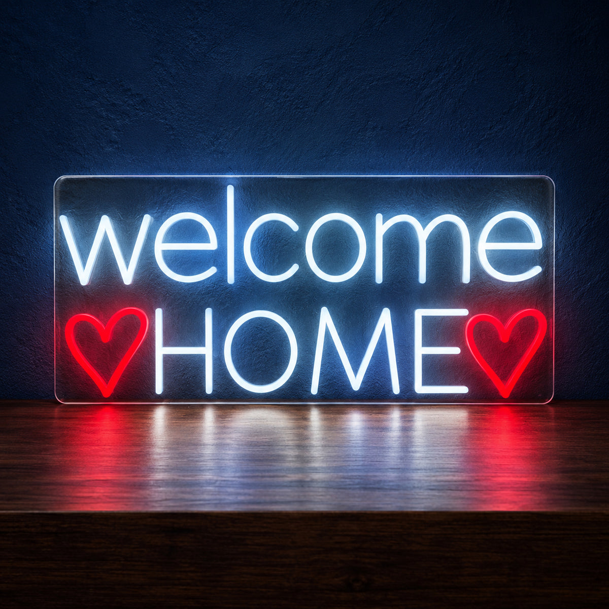 Welcome HOME Heart Neon Sign - Main Product Image