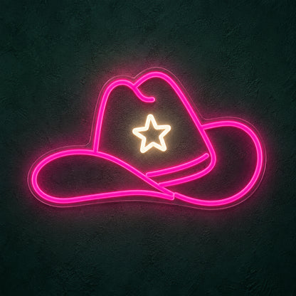 Cowgirl Hat Neon Sign - Main Product Image