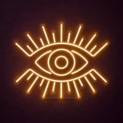 Evil Eye LED Neon Sign for Storefront Light Up Business Decor - Main Product Image