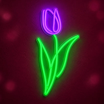 Purple Tulip Neon Sign - Main Product Image