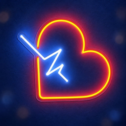 Heart LED Neon Sign for Wedding Light Up Party Decor - Main Product Image