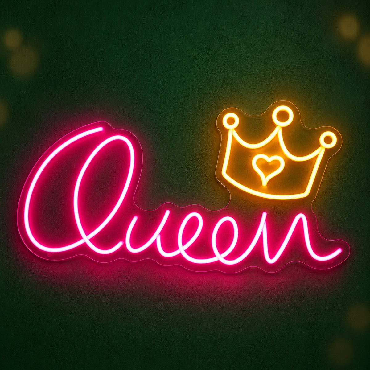 Queen LED Neon Sign for Salon Light Up Business Decor - Main Product Image