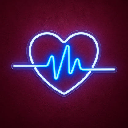 Heartbeat LED Neon Sign for Wedding Light Up Party Decor - Main Product Image