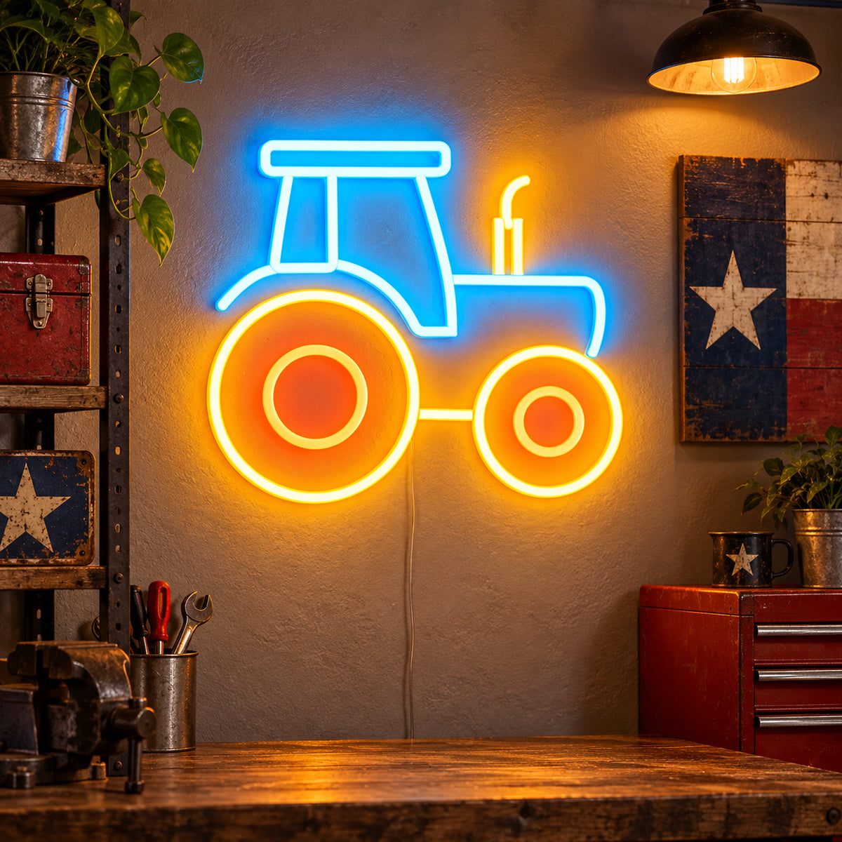 Ranch Tractor Vintage LED Neon Sign Wall Neon Signs - Main Product Image
