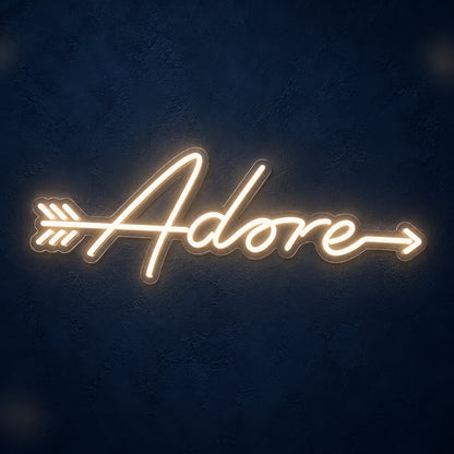 Adore LED Neon Sign Sparkling Cursive Style - Main Product Image