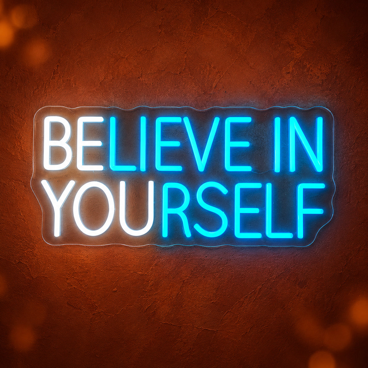 Believe in Yourself LED Neon Sign Boxed Caps Mix - Main Product Image