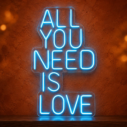 All You Need is Love LED Neon Sign Block Capital Letters - Main Product Image