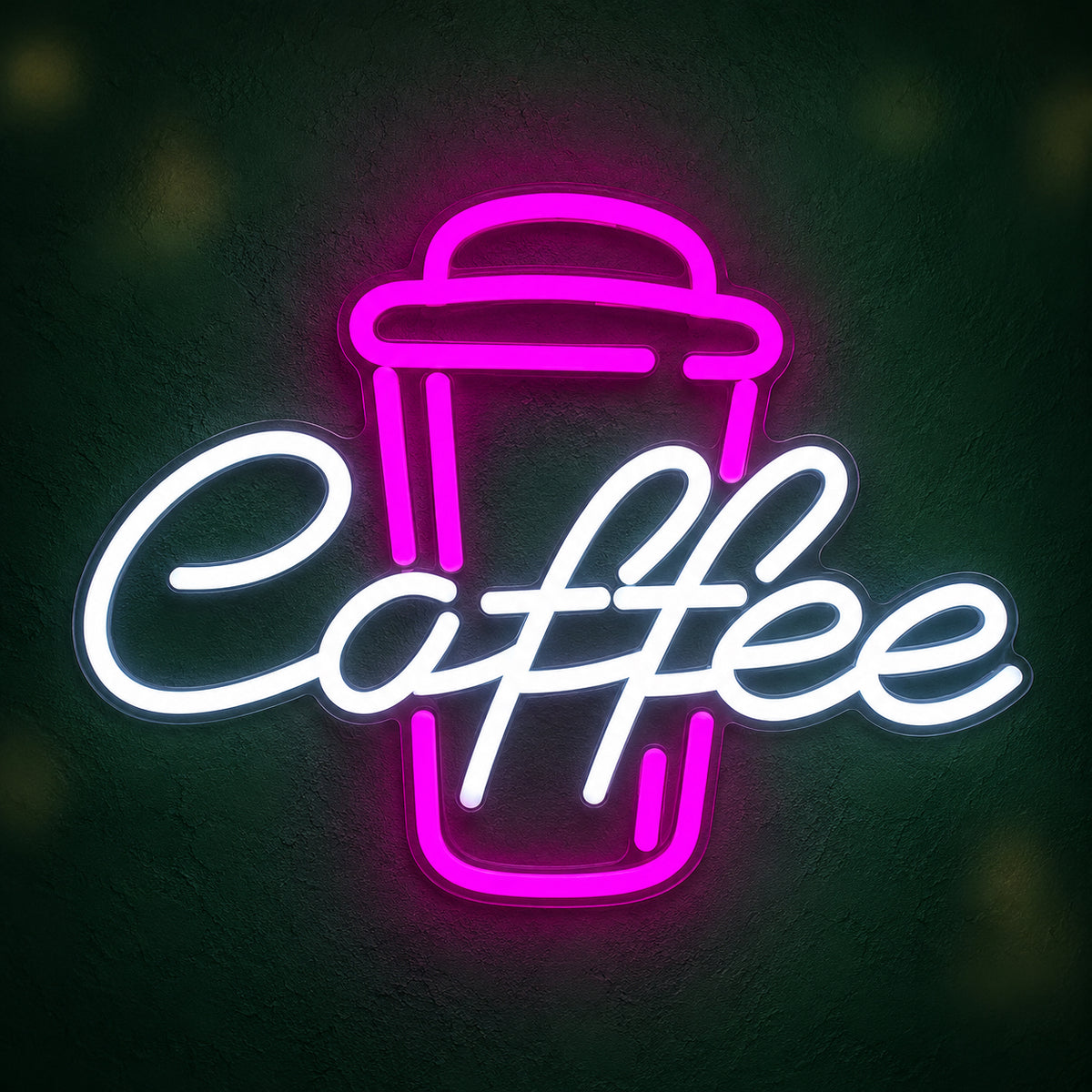 Coffee Cup LED Neon Sign for Man Cave Dimmable Wall Decor - Main Product Image