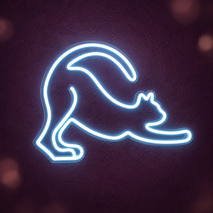 Cute Cat LED Neon Sign Round Kitty Face - Main Product Image