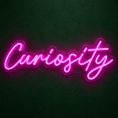 Curiosity LED Neon Sign Dimmable Wall Light - Main Product Image