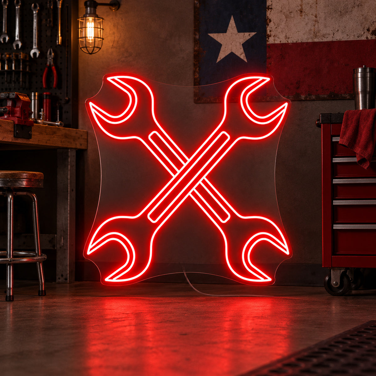 Mechanic Wrenches LED Neon Sign Wall Neon Signs - Main Product Image