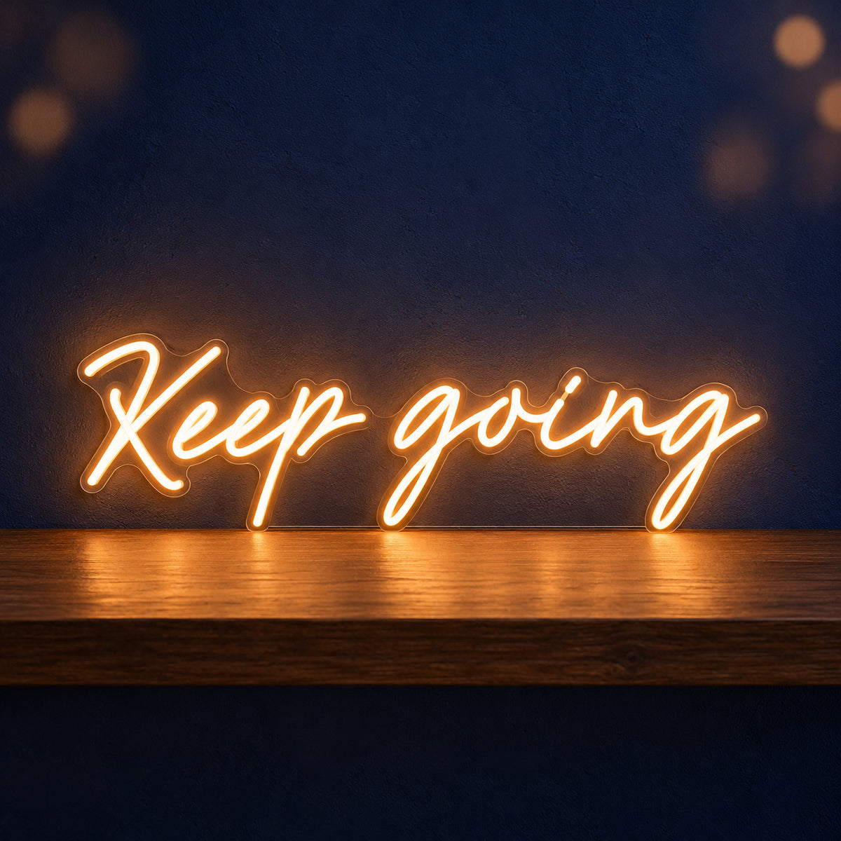 Keep Going LED Neon Sign Dimmable Wall Light - Main Product Image