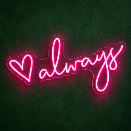Always LED Neon Sign for Wedding Light Up Party Decor - Main Product Image